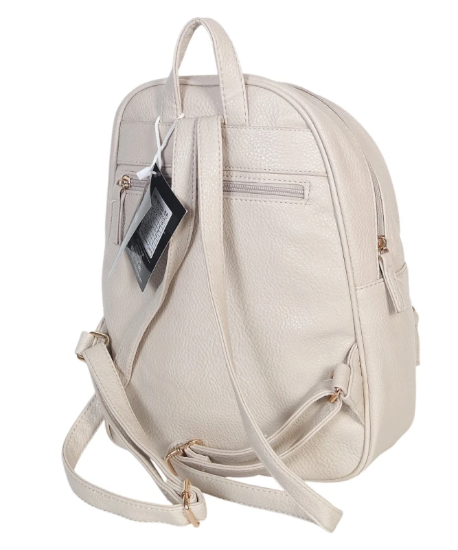 Czarny Plecak Damski Cavalli Italy – Stylowy Plecak Miejski z Eko-Skóry