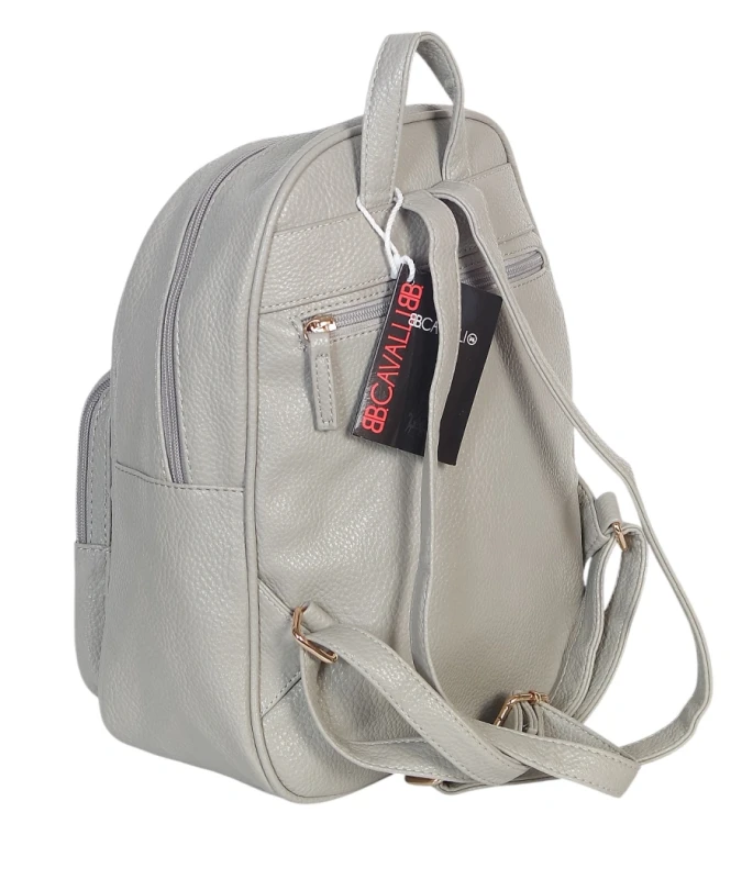 Czarny Plecak Damski Cavalli Italy – Stylowy Plecak Miejski z Eko-Skóry