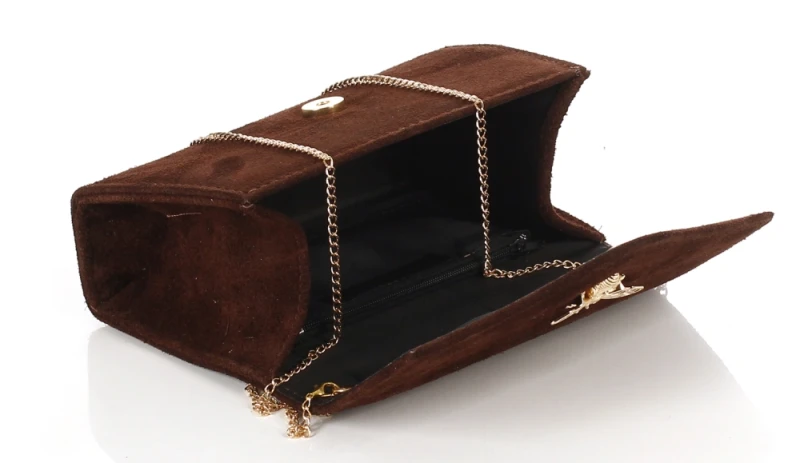 Kopertówka na łańcuszku ZAMSZ NATURALNY