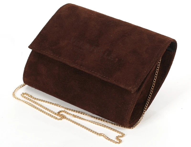 Kopertówka na łańcuszku ZAMSZ NATURALNY