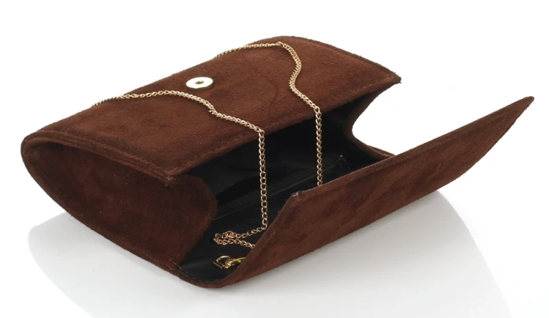 Kopertówka na łańcuszku ZAMSZ NATURALNY