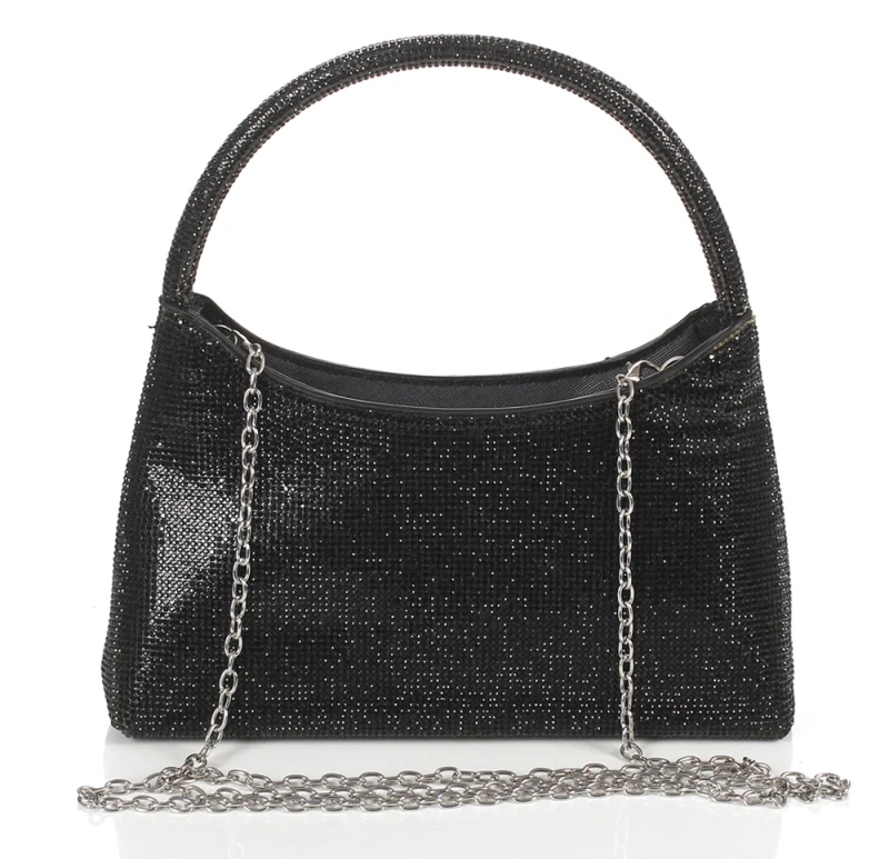 Gallantry Paris Wieczorowa Torebka Damska Kopertówka z Rączką i Łańcuszkiem