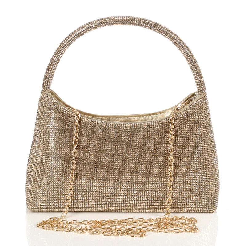 Gallantry Paris Wieczorowa Torebka Damska Kopertówka z Rączką i Łańcuszkiem