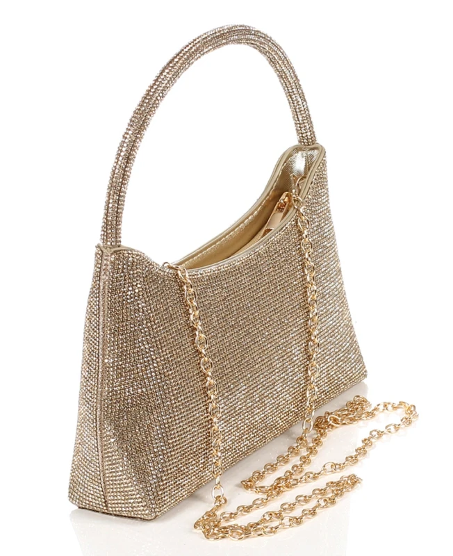 Gallantry Paris Wieczorowa Torebka Damska Kopertówka z Rączką i Łańcuszkiem