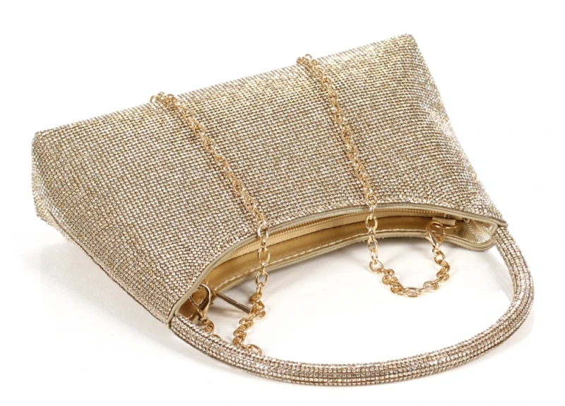 Gallantry Paris Wieczorowa Torebka Damska Kopertówka z Rączką i Łańcuszkiem