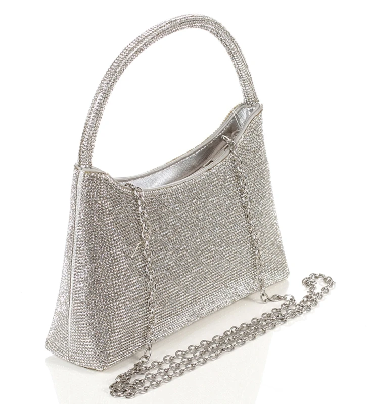 Gallantry Paris Wieczorowa Torebka Damska Kopertówka z Rączką i Łańcuszkiem