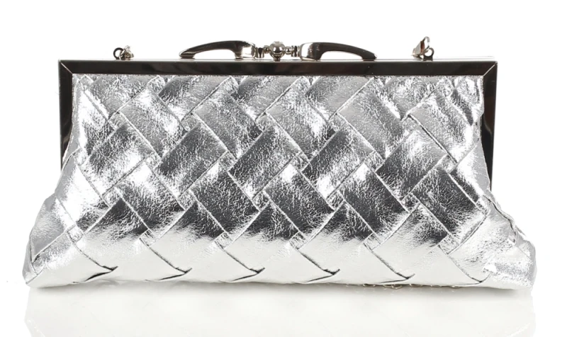 Gallantry Paris Wieczorowa Torebka Damska Pleciona Kopertówka – Dwukomorowe Puzderko Wizytowe