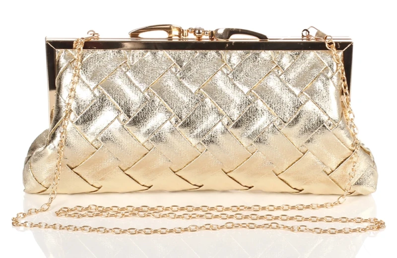 Gallantry Paris Wieczorowa Torebka Damska Pleciona Kopertówka – Dwukomorowe Puzderko Wizytowe