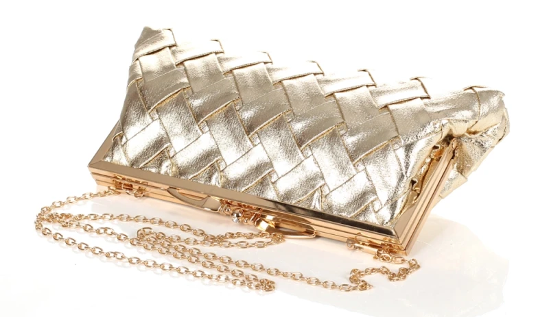 Gallantry Paris Wieczorowa Torebka Damska Pleciona Kopertówka – Dwukomorowe Puzderko Wizytowe