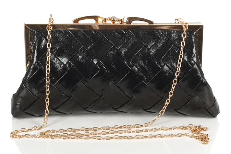 Gallantry Paris Wieczorowa Torebka Damska Pleciona Kopertówka – Dwukomorowe Puzderko Wizytowe