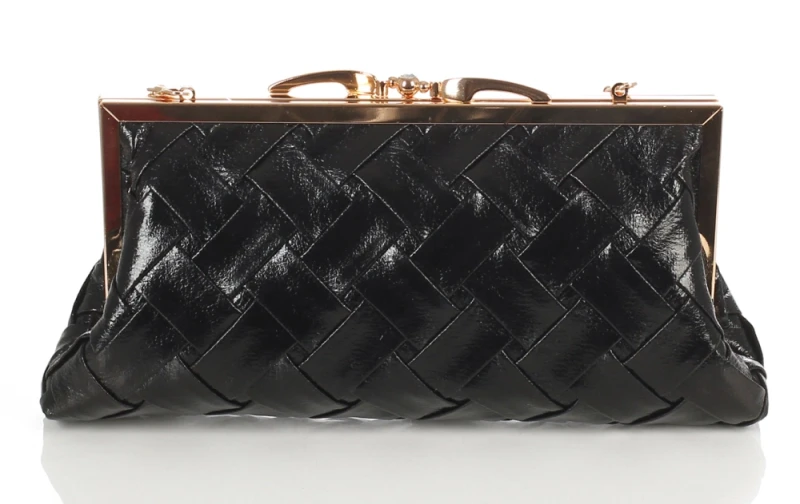 Gallantry Paris Wieczorowa Torebka Damska Pleciona Kopertówka – Dwukomorowe Puzderko Wizytowe