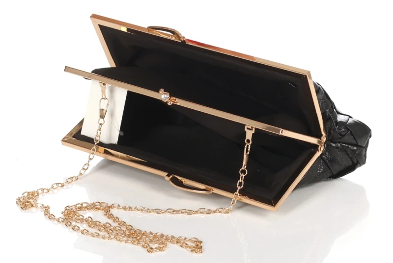 Gallantry Paris Wieczorowa Torebka Damska Pleciona Kopertówka – Dwukomorowe Puzderko Wizytowe