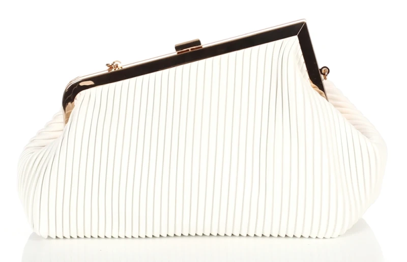 Gallantry Paris Wieczorowa Torebka Damska Plisowana Kopertówka – Duże Puzderko Wizytowe na Łańcuszku