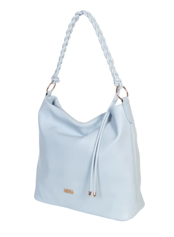 Torebka damska worek Coveri Italy – Miękka torba Mieści A4 Z plecioną rączką