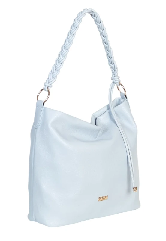 Torebka damska worek Coveri Italy – Miękka torba Mieści A4 Z plecioną rączką