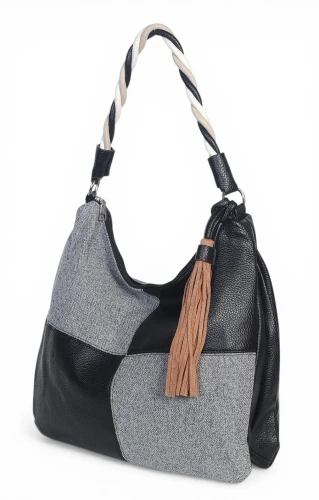 Torebka damska worek Max Fly Italy – plecionka z lnem i skręcana rączka