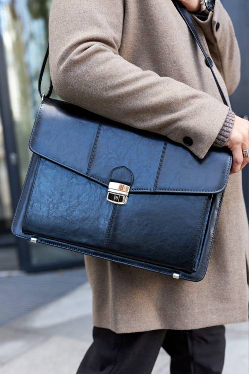 Ekskluzywna teczka męska Tizano – Skórzana aktówka na laptopa 15,6" z naturalnej skóry