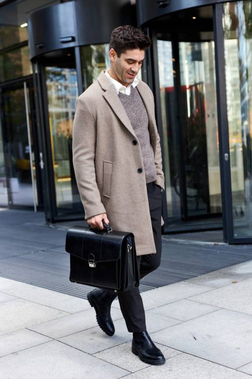 Ekskluzywna teczka męska Tizano – Skórzana aktówka na laptopa 15,6" z naturalnej skóry