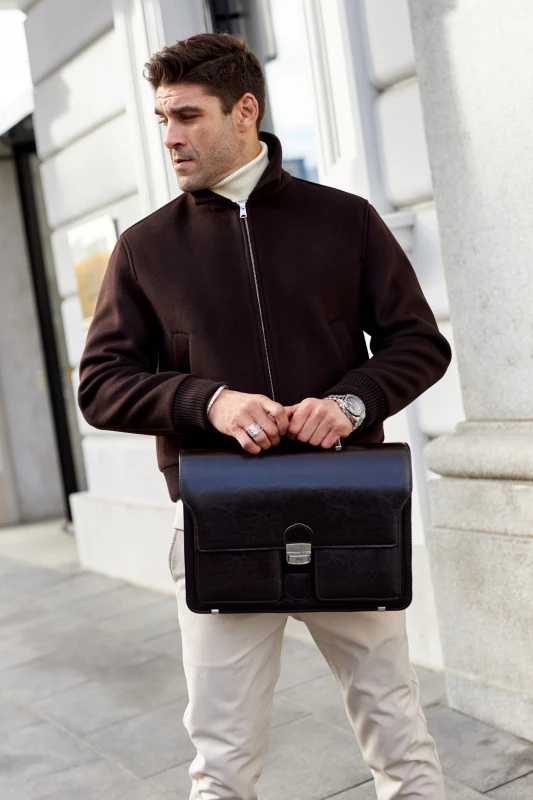 Elegancka Teczka Męska Skórzana – Aktówka na Laptopa | Skóra Naturalna | Sklep Centrum Modnych Torebek
