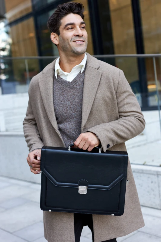 Teczka Męska Aktówka A4 – Polska Galanteria, Skóra Ekologiczna – Producent