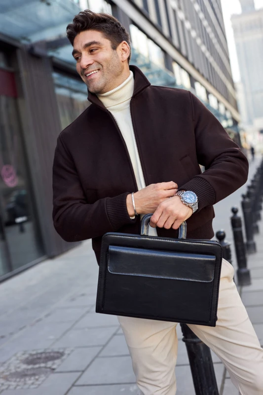 Skórzana aktówka męska Tizano BWS15