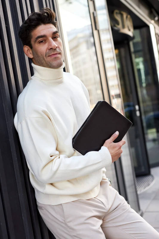 Skórzana aktówka męska A5 Tizano BWS08