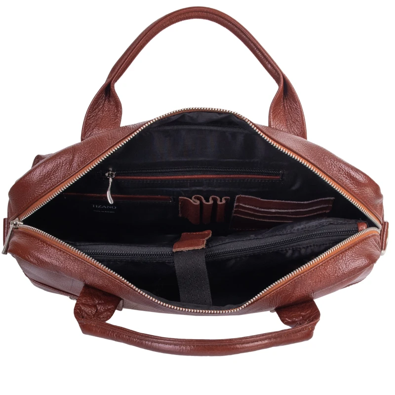 Torba męska skórzana Tizano TM03 brąz cieniowany