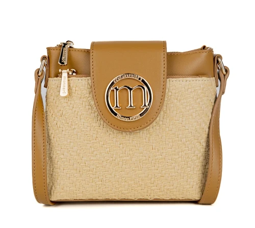 Beżowo-brązowa Listonoszka Monnari z Plecionką – Kolekcja Wiosna-Lato 2026 | Sklep Centrummodnychtorebek.pl