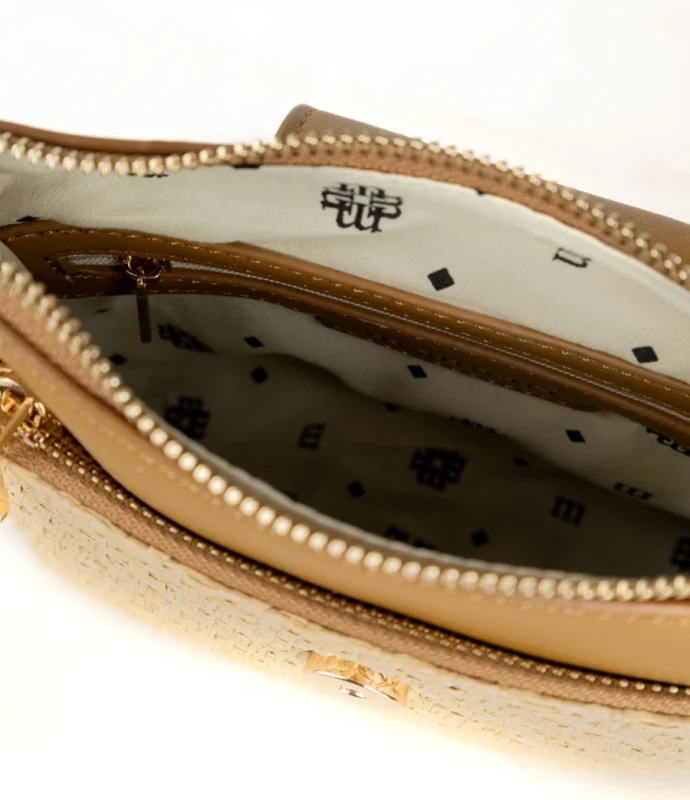 Beżowo-brązowa Listonoszka Monnari z Plecionką – Kolekcja Wiosna-Lato 2026 | Sklep Centrummodnychtorebek.pl