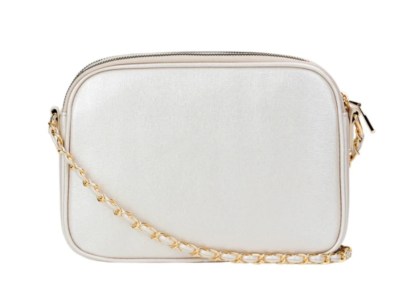 Perłowa Listonoszka Monnari Jasny Róż – Dwukomorowa Torebka na Łańcuszku | Kolekcja Wiosna-Lato 2026