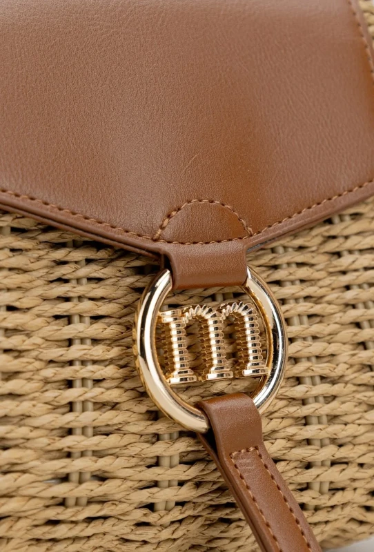 Słomkowa Listonoszka Monnari – Pleciona Torebka Beżowo-Brązowa | Kolekcja Wiosna-Lato 2026