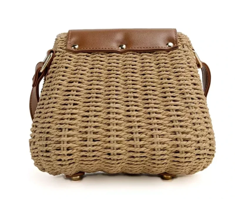 Słomkowa Listonoszka Monnari – Pleciona Torebka Beżowo-Brązowa | Kolekcja Wiosna-Lato 2026