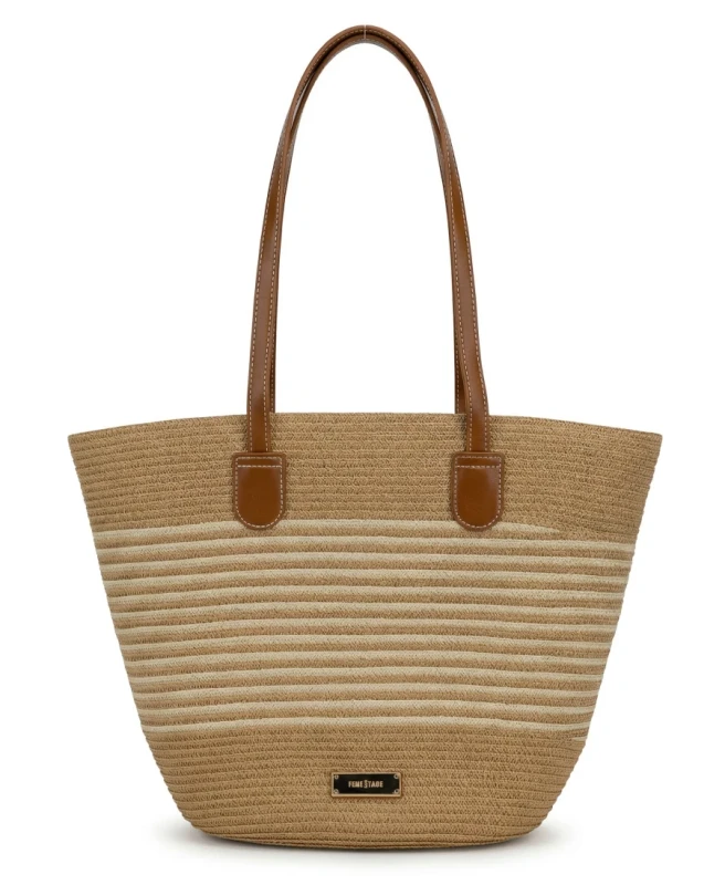 Pleciona Torebka Koszyk Fame Stage – Słomkowa Shopperka na Lato 2026 | Brązowe Detale
