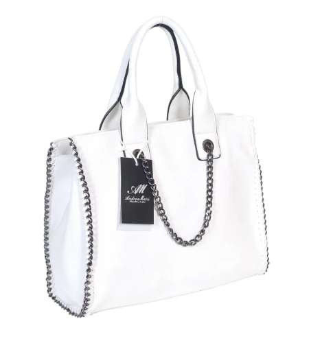 Shopperka Andrea Massi A4 z Łańcuszkami – Elegancka Torba do Pracy | Kolekcja 2026