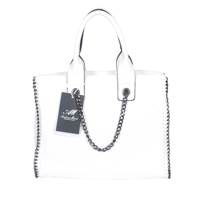 Shopperka Andrea Massi A4 z Łańcuszkami – Elegancka Torba do Pracy | Kolekcja 2026