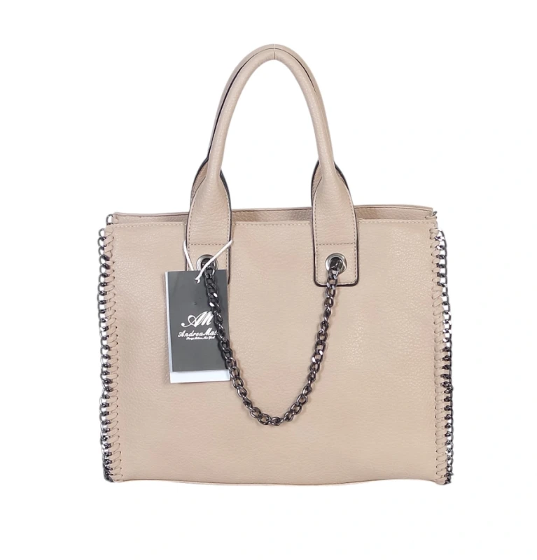 Shopperka Andrea Massi A4 z Łańcuszkami – Elegancka Torba do Pracy | Kolekcja 2026