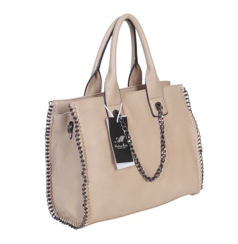 Shopperka Andrea Massi A4 z Łańcuszkami – Elegancka Torba do Pracy | Kolekcja 2026