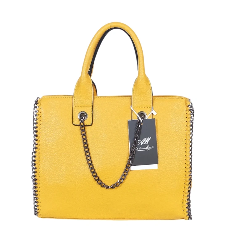 Shopperka Andrea Massi A4 z Łańcuszkami – Elegancka Torba do Pracy | Kolekcja 2026