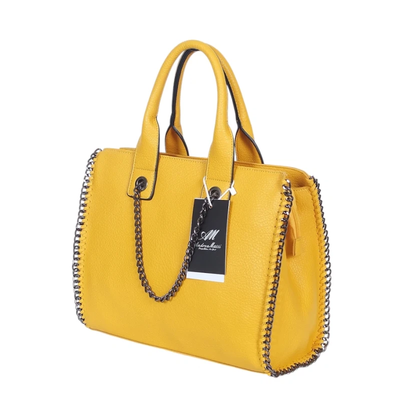 Shopperka Andrea Massi A4 z Łańcuszkami – Elegancka Torba do Pracy | Kolekcja 2026
