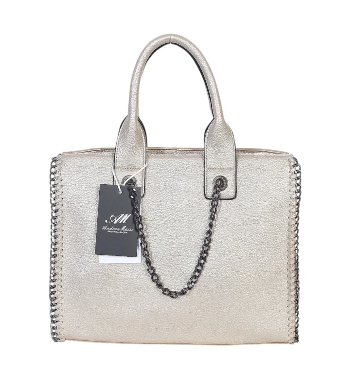 Shopperka Andrea Massi A4 z Łańcuszkami – Elegancka Torba do Pracy | Kolekcja 2026