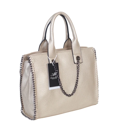 Shopperka Andrea Massi A4 z Łańcuszkami – Elegancka Torba do Pracy | Kolekcja 2026