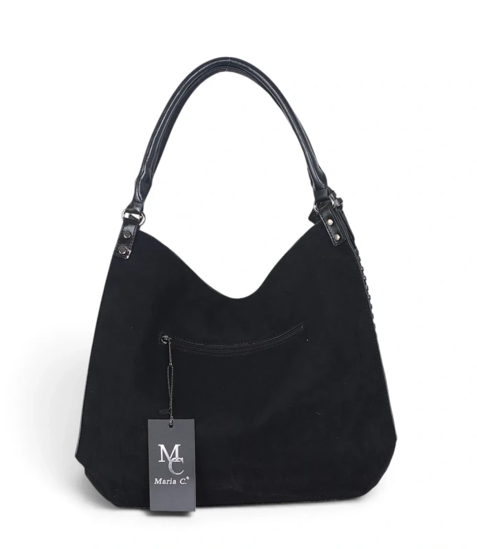 Elegancka torebka damska Maria C. Italy – zamsz i eko-skóra A4