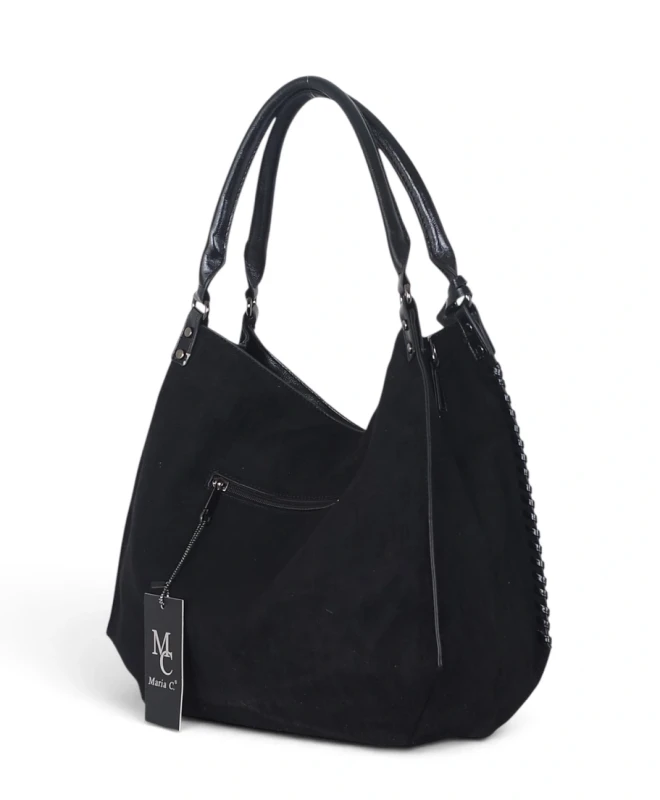 Elegancka torebka damska Maria C. Italy – zamsz i eko-skóra A4