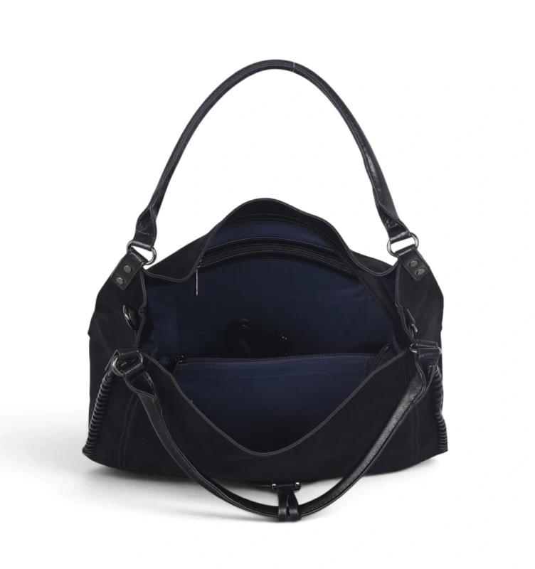 Elegancka torebka damska Maria C. Italy – zamsz i eko-skóra A4