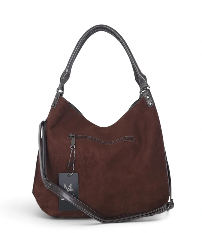 Elegancka torebka damska Maria C. Italy – zamsz i eko-skóra A4