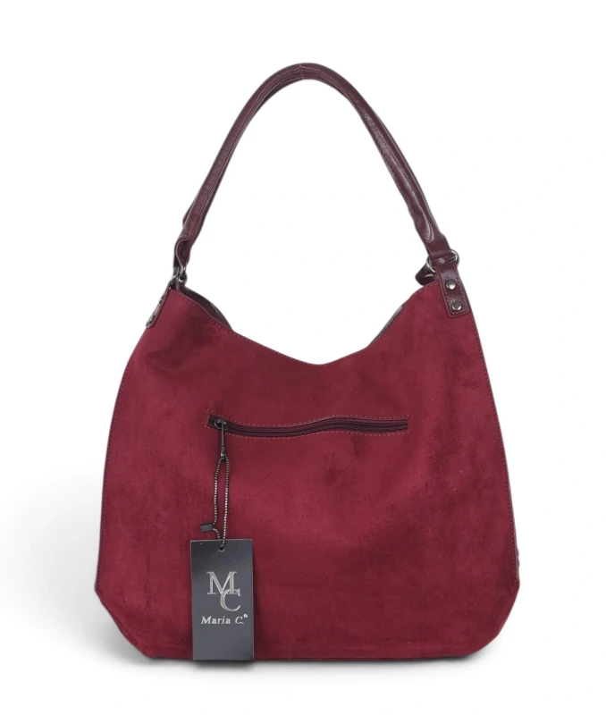 Elegancka torebka damska Maria C. Italy – zamsz i eko-skóra A4