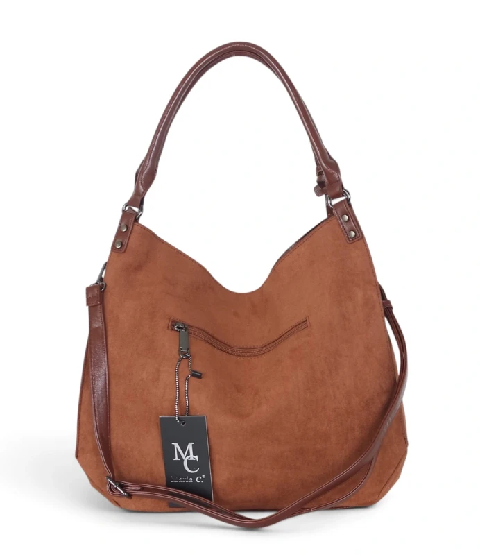 Elegancka torebka damska Maria C. Italy – zamsz i eko-skóra A4
