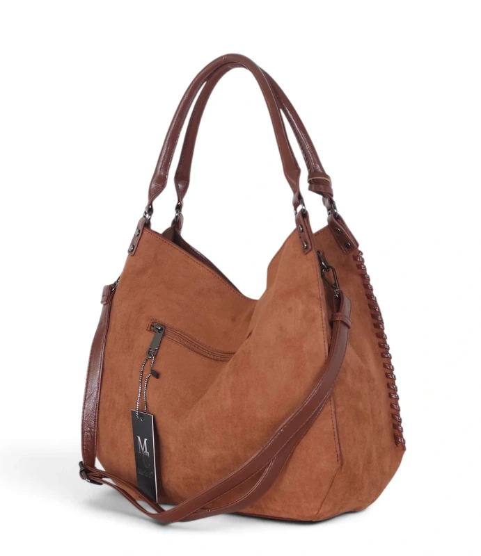 Elegancka torebka damska Maria C. Italy – zamsz i eko-skóra A4