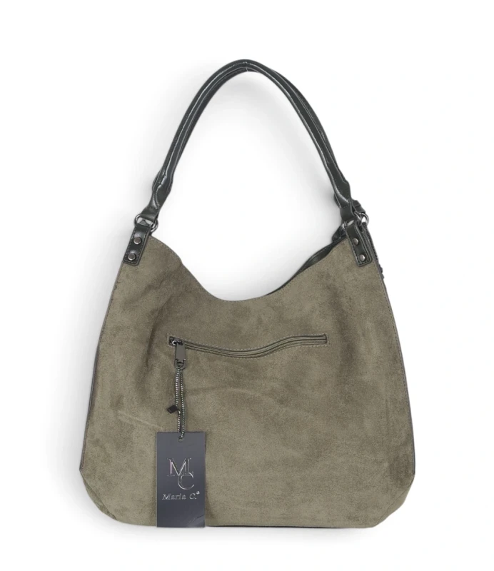 Elegancka torebka damska Maria C. Italy – zamsz i eko-skóra A4