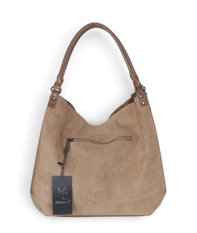 Elegancka torebka damska Maria C. Italy – zamsz i eko-skóra A4